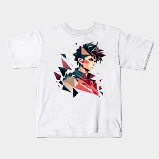 geometric anime hero Kids T-Shirt